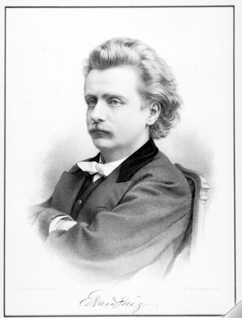 Edvard Grieg liturgraphic portrait - PICRYL Public Domain Search