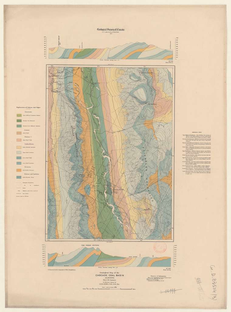 Geological Map of the Cascade Coal Basin, Alberta. To illustrate Report ...