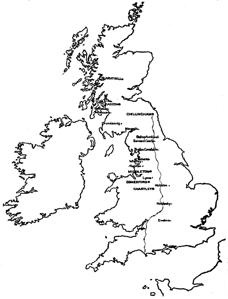 Map of the British Islands, showing the locations of the Herds in ...