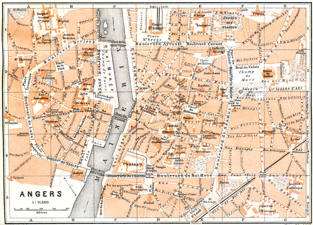 Angers, France - Free Map - Public ...