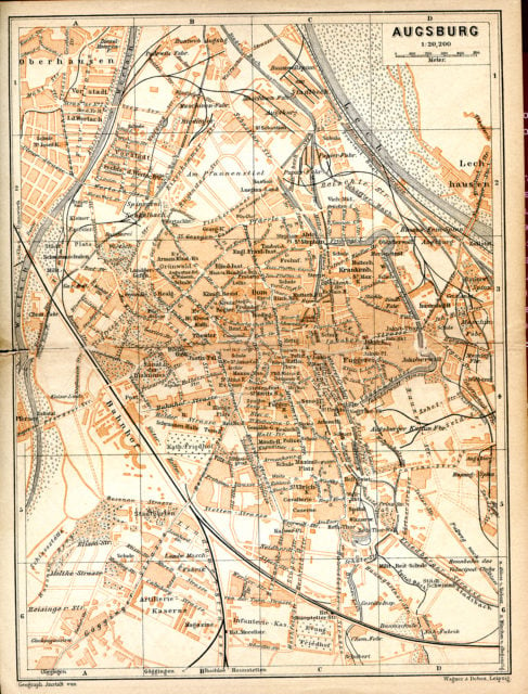 Augsburg Germany - Free Map, Augsburg, Bavaria - PICRYL Public Domain ...