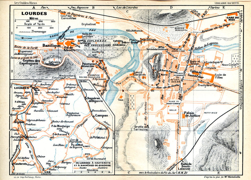 France - Free Map of Lourdes - PICRYL Public Domain Search