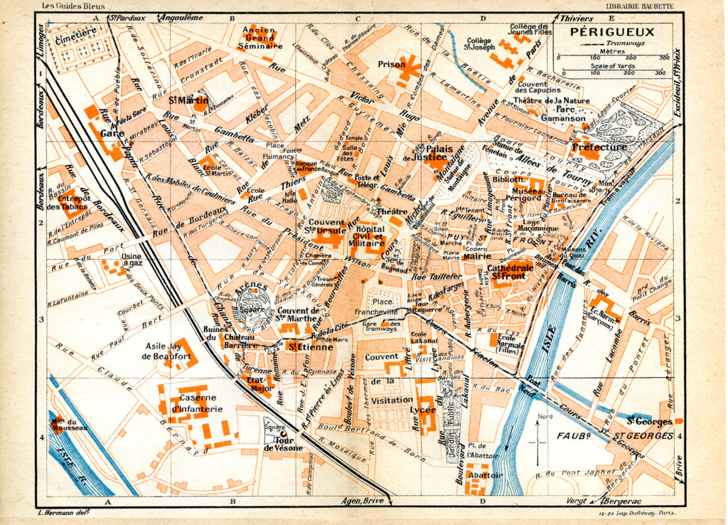 Map of Perigueux, France - Free Map - Public domain map - PICRYL ...