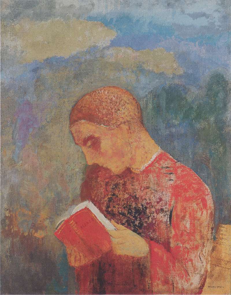 Odilon Redon - Elsass oder Lesender Mönch - PICRYL - Public Domain