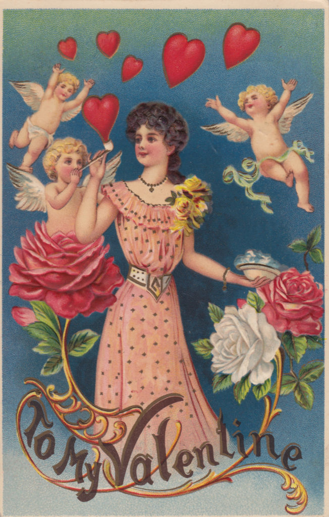 Free High Resolution Vintage Victorian Valentine's Day Postcard