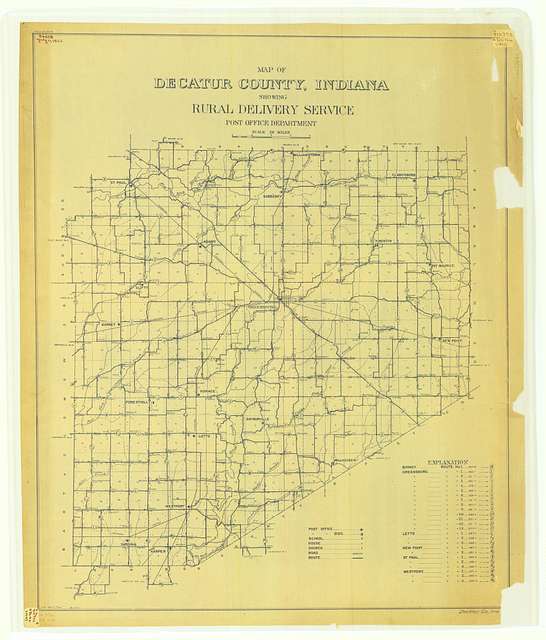 Map Of Decatur County Indiana Showing Rural Delivery Service Dpla 9db02d3254509abe52d026d319a56947 0cd62e 640 