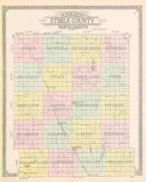 Map of Steele County, N.D., 1911 PICRYL Public Domain Media Search