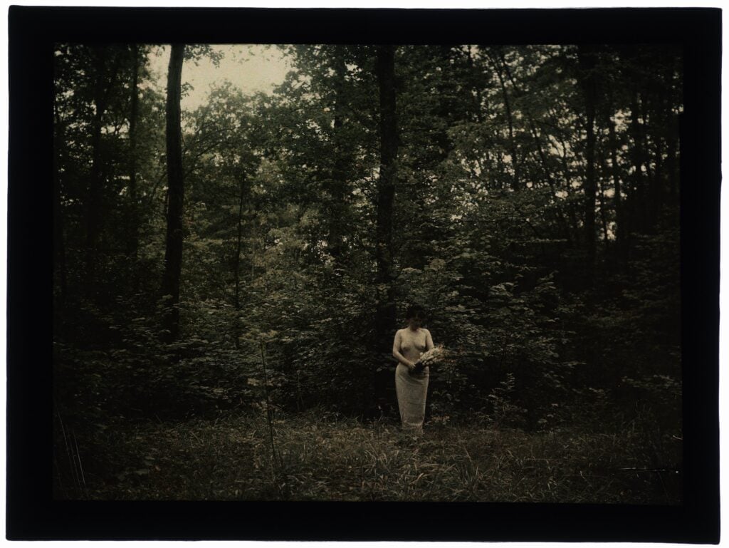 Naked woman in the woods, color, France, 1910s - PICRYL - Public Domain  Media Search Engine Public Domain Search