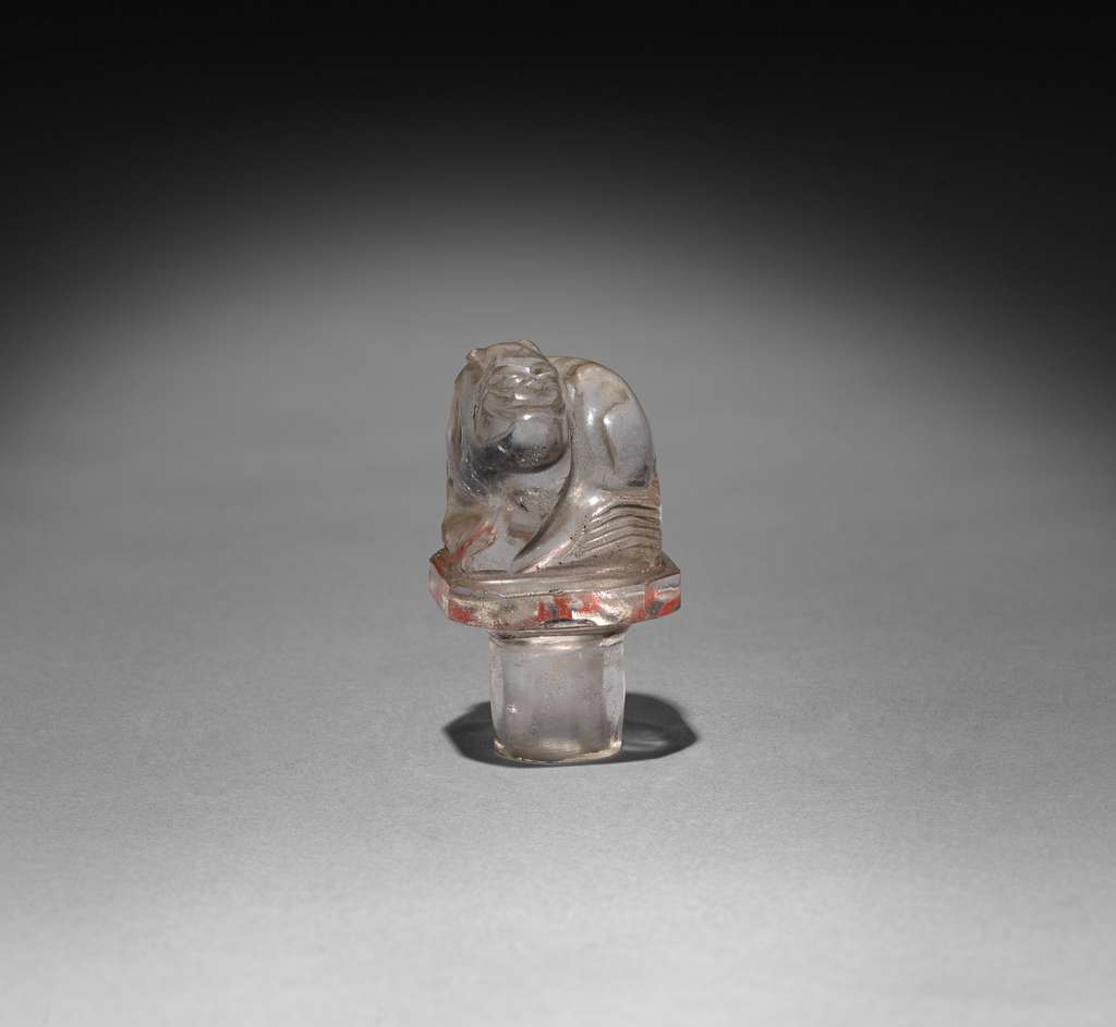 China, Qing dynasty - Six-Sided Bottle (stopper) - 1920.423.b