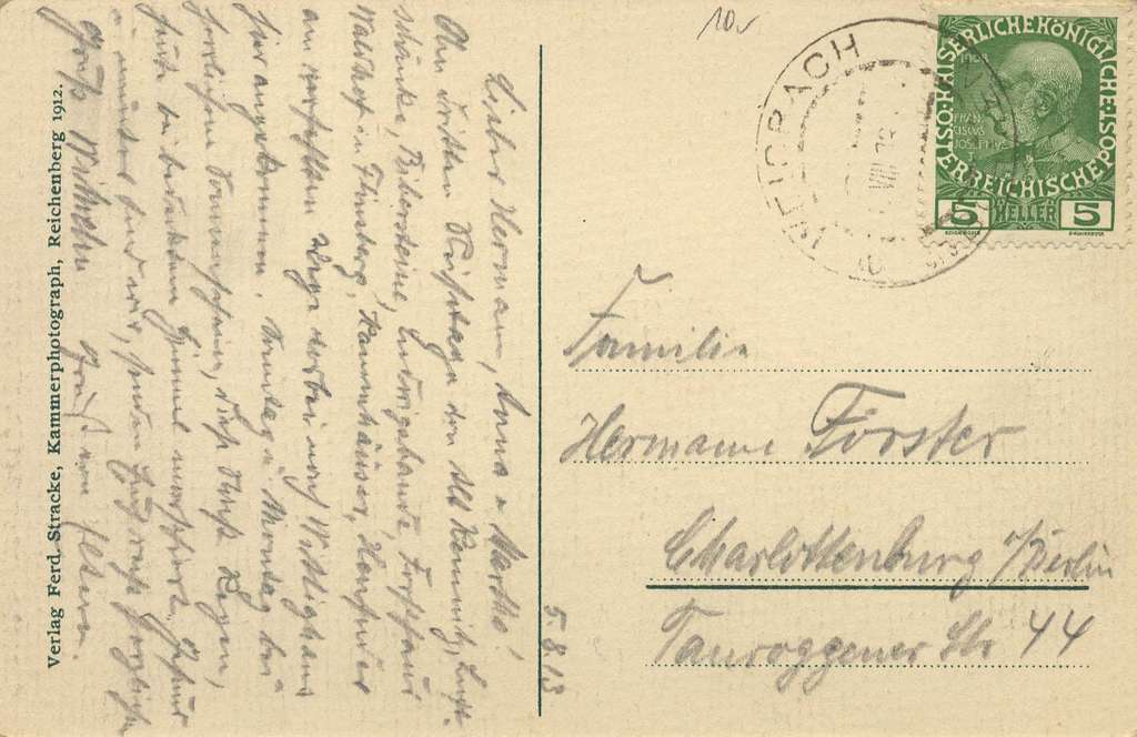 Reichenbach, Schlesien - Wittighaus und Forsthaus (back) (Zeno ...