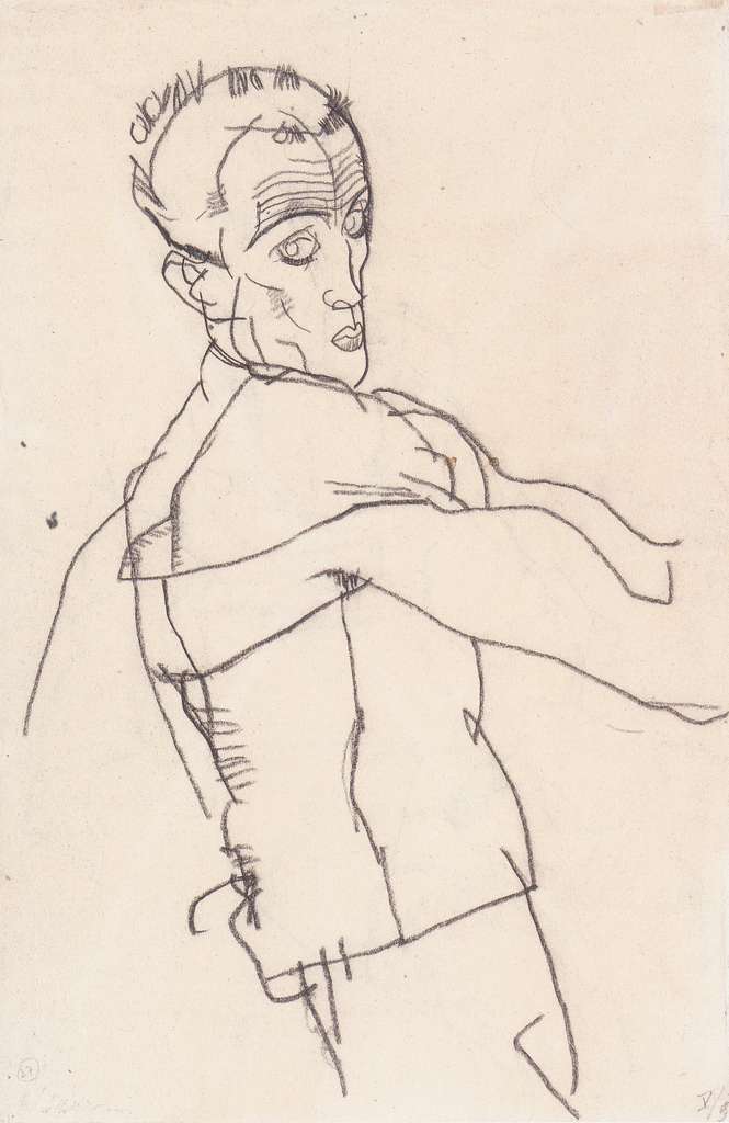 Egon Schiele -selbstbildnis Im Profil - 1914 - Picryl - Public Domain 