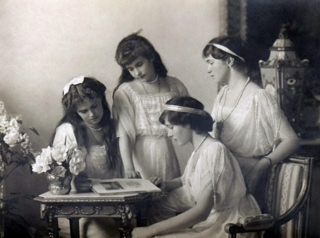 Grand Duchesses Otma 1914 Public Domain Portrait Photograph Romanov