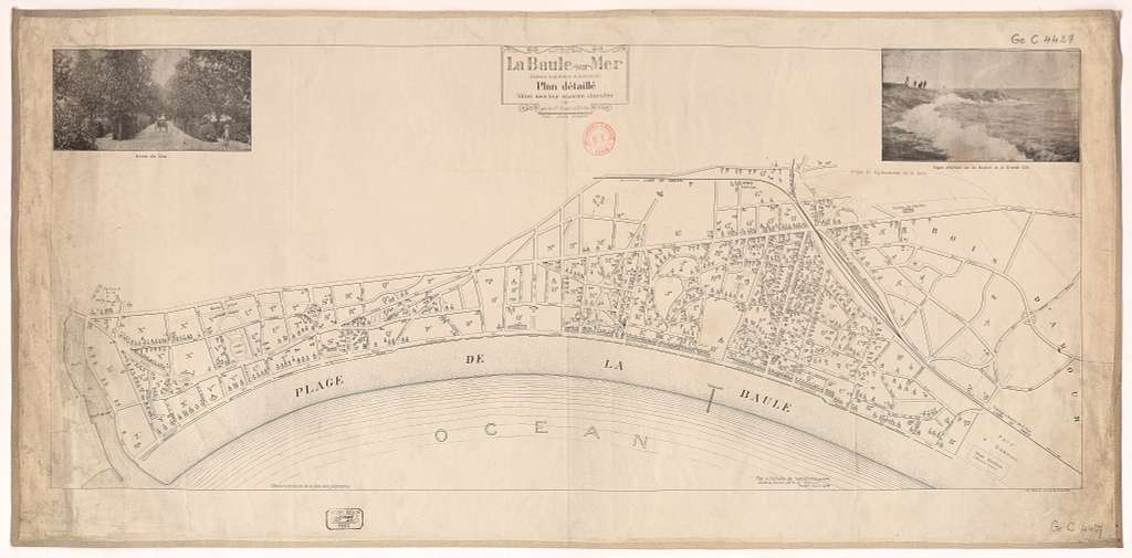 La Baule-sur-mer, station balnéaire et hivernale, plan détaillé, villas ...