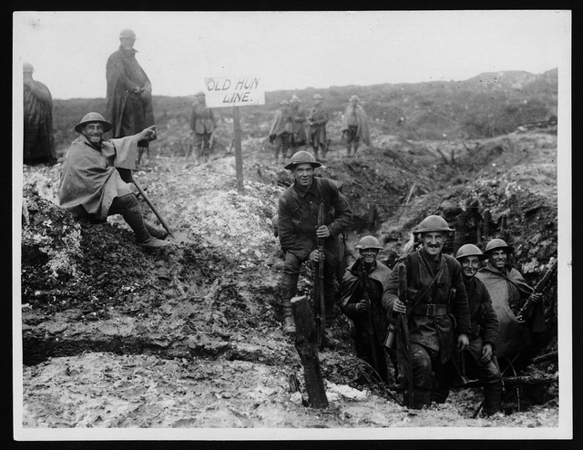 Tommy enjoys possession of newly captured Hun trench - PICRYL Public ...