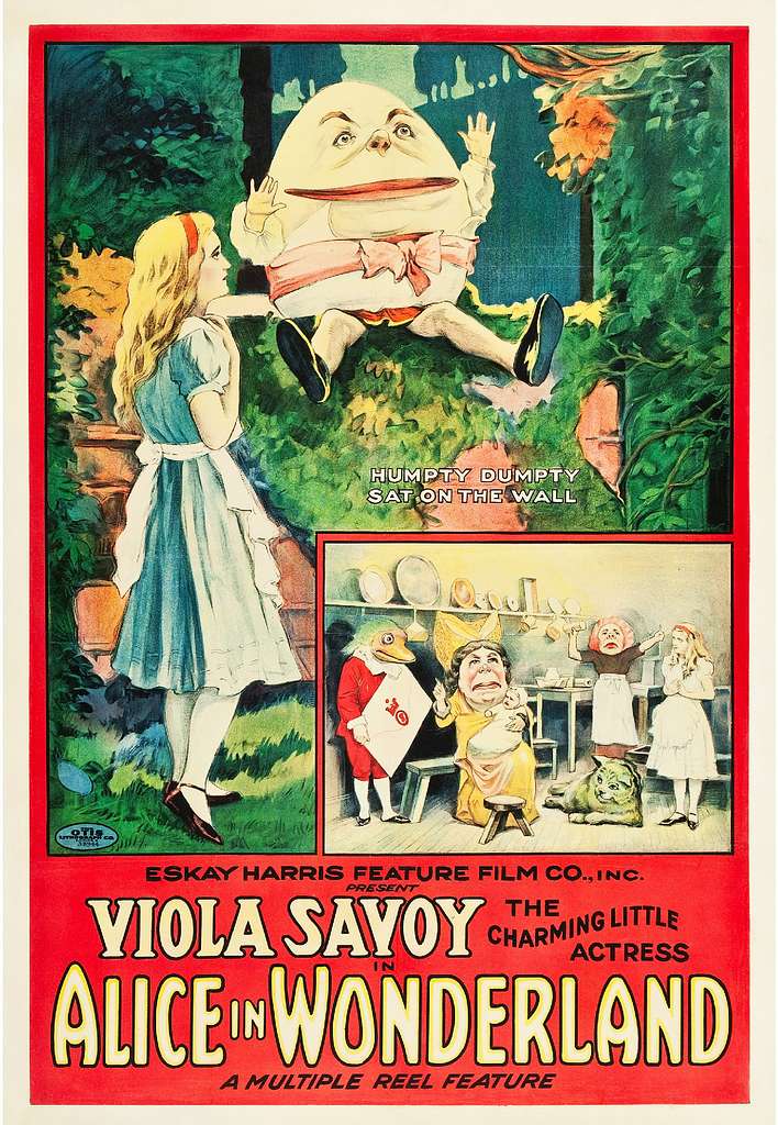 Alice in Wonderland poster - Vintage movie public domain poster