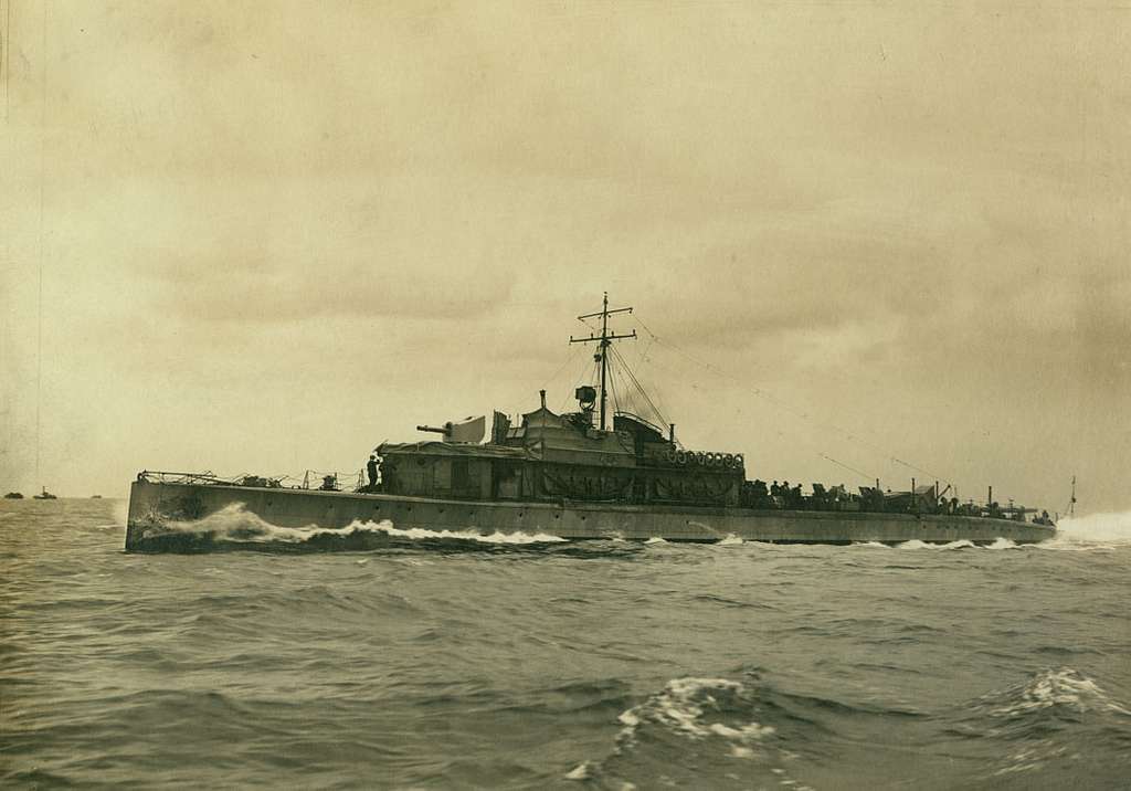 First World War Patrol boat on sea trials - PICRYL Public Domain Image