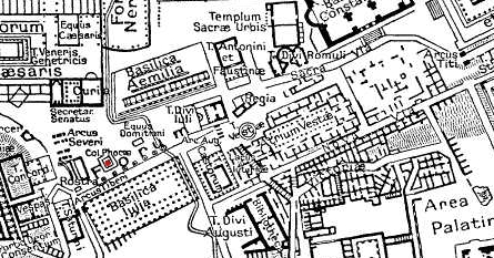 Map Of Forum Romanumpositionofcolumnofphokas Acb054 Small 