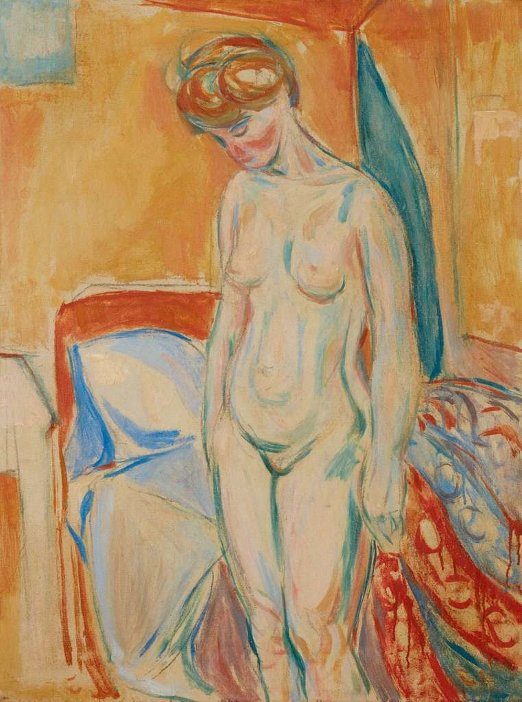 Standing Nude By Edvard Munch 1916 Oil And Oilstick Picryl Public