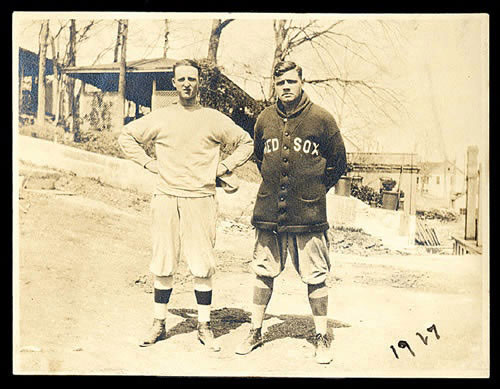 Babe Ruth without shirt and his arms spread wide in his locker room, from- Babe  Ruth at bat, with inset cph.3b19138 (cropped) - PICRYL - Public Domain  Media Search Engine Public Domain