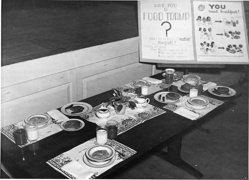 Food conservation work headquarters in the home economics building (now ...