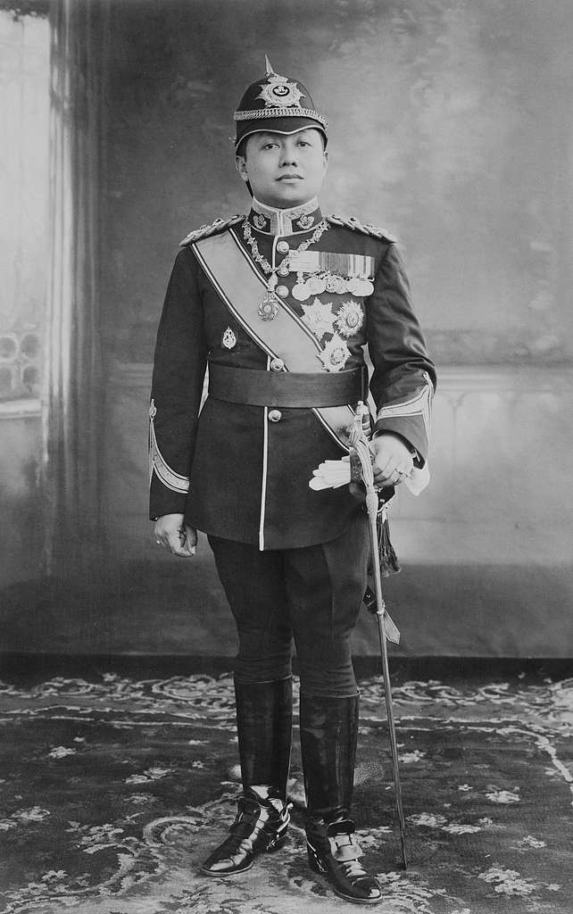 King Vajiravudh (Rama VI) in the uniform of the Durham Light Infantry ...