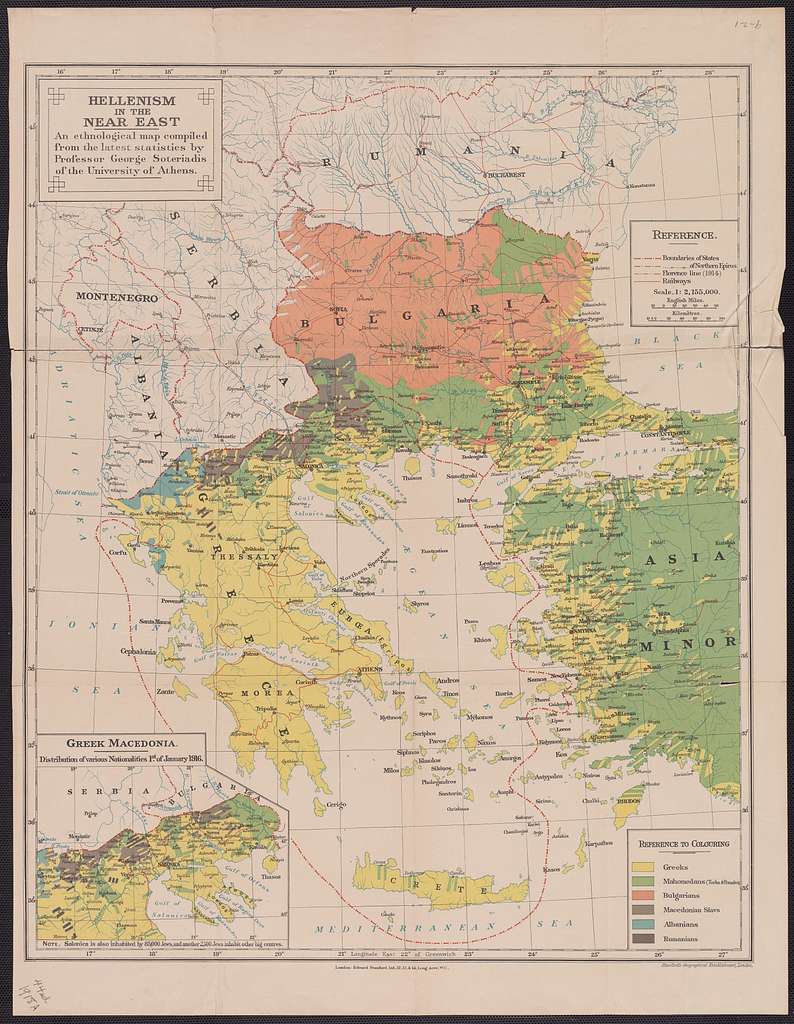 Hellenism in the Near East an ethnological map compiled from the latest ...