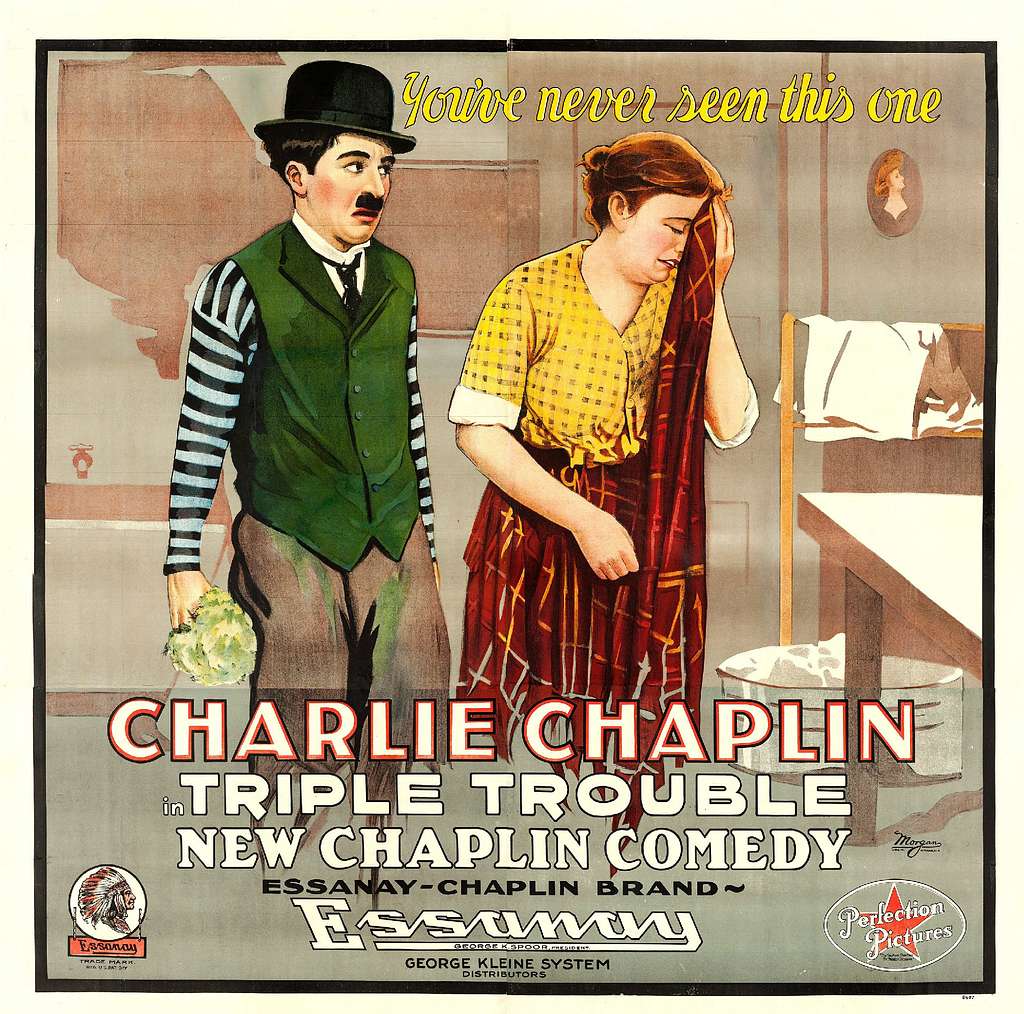 Chaplin 'Burlesque on Carmen' Original Linocut Movie Poster