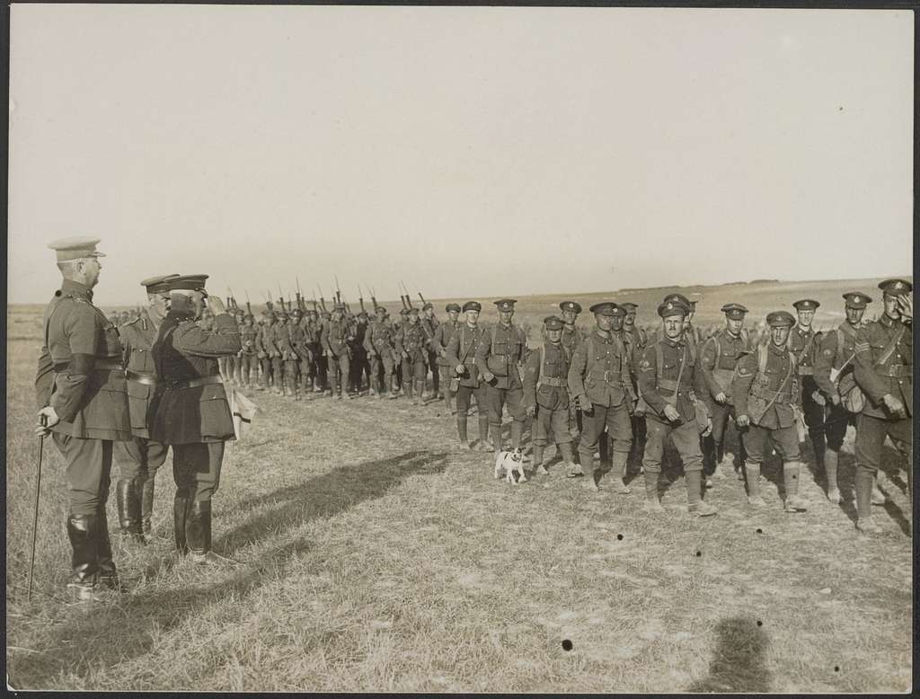 Visit to the Canadian troops in Fance of major general sir Sam Hughes ...