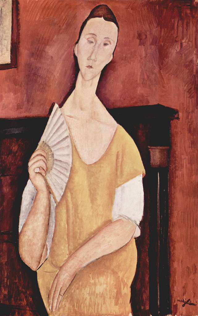 Lunia Czechowska Left Hand on Her Cheek Amedeo Modigliani Oil