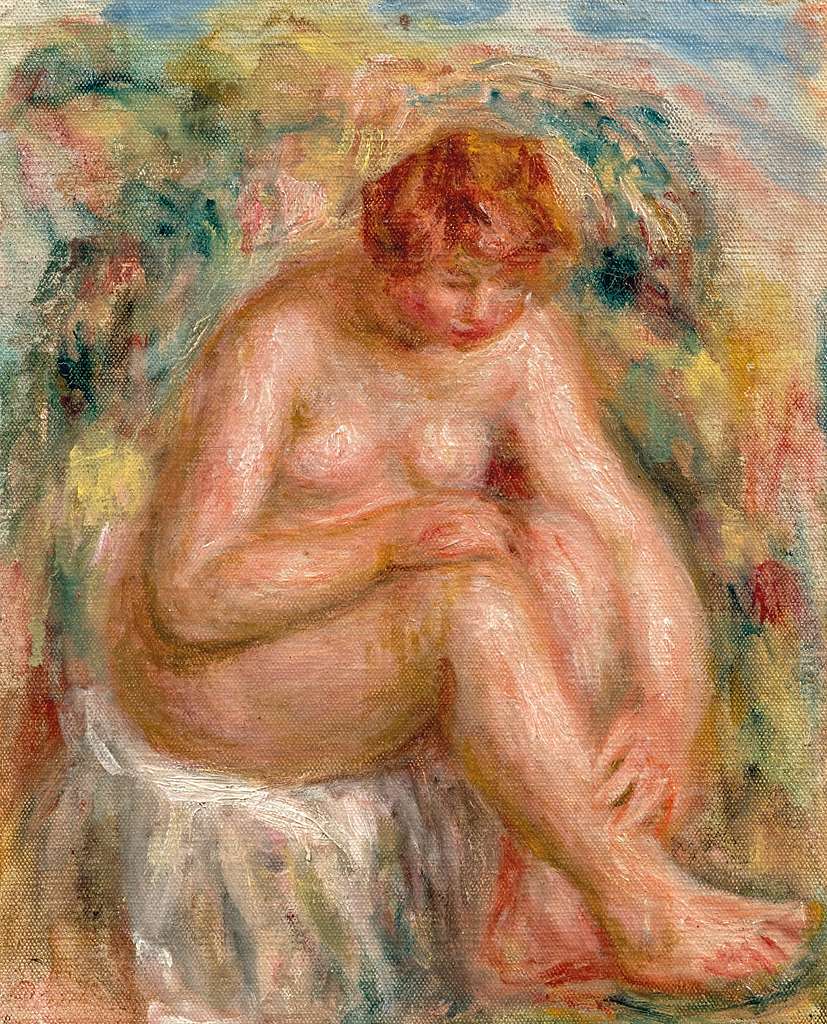 Pierre-Auguste Renoir - Femme nue assise vue de trois-quarts - PICRYL -  Public Domain Media Search Engine Public Domain Search