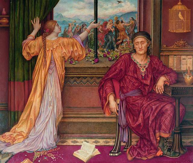 油絵 About Evelyn de Morgan_精霊の刑務所 ma2472