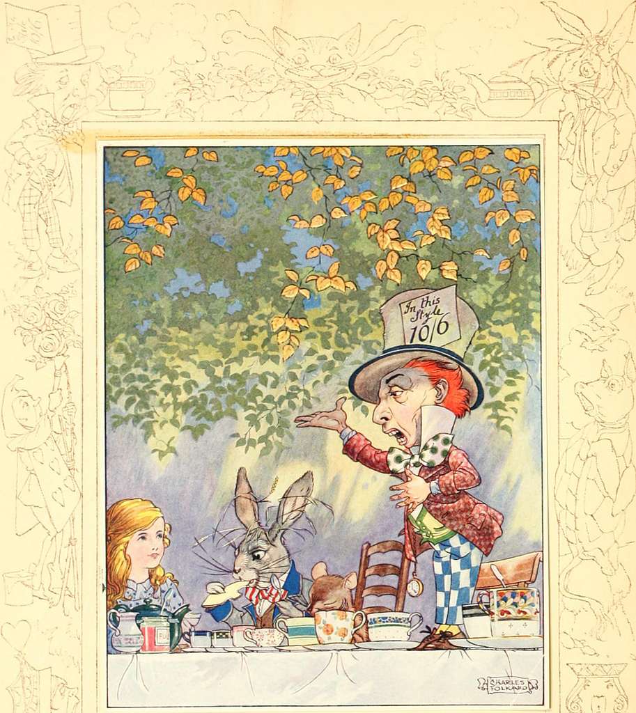 The Mad Hatter's tea party, from the colour illustrated Nursery