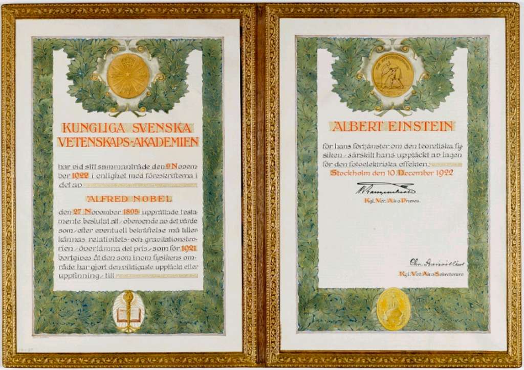 diploma del premio nobel marie curie