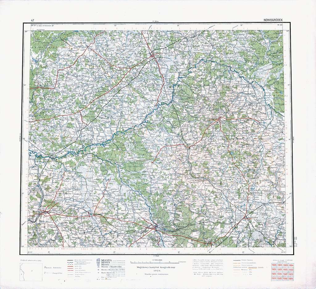 WIG Mapa Operacyjna Polski - 47 Nowogródek 1928 1931 - PICRYL - Public ...