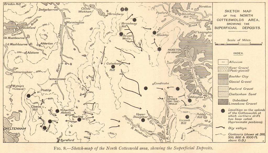 Geological Map North Cotswolds Richardson 1929 - Picryl Public Domain 