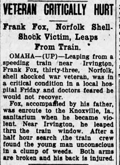 Frank W. Fox 1887 1929 obituary by the United Press in The