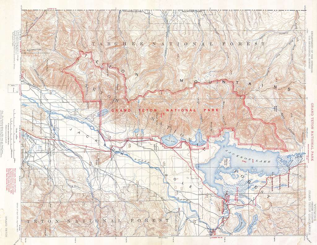 1929 U.S.G.S. Map of Grand Teton National Park, Wyoming - Geographicus -  GrandTeton-USGS-1929 - PICRYL - Public Domain Media Search Engine Public  Domain Search