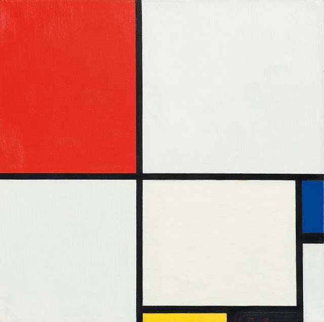 Piet Mondrian - Composition No. III, with red, blue, yellow and black ...