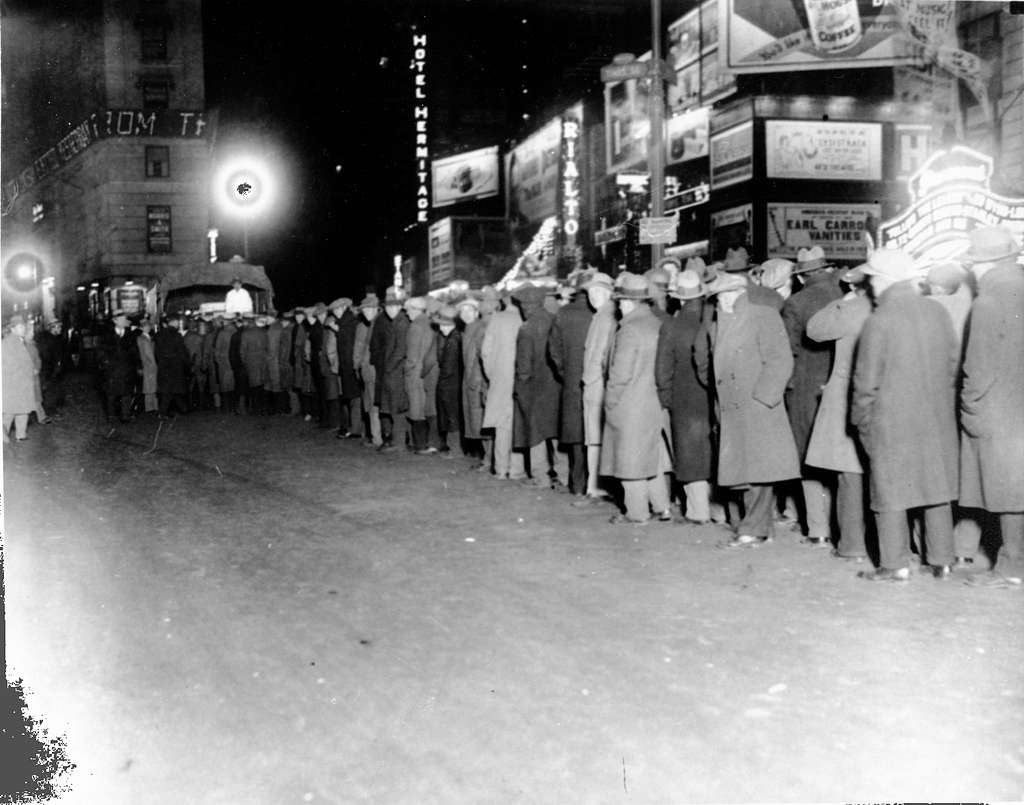 People lining up at Times Square - PICRYL - Public Domain Media Search  Engine Public Domain Search