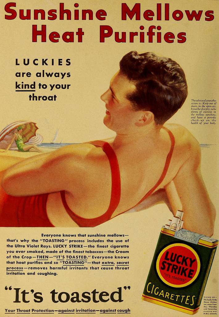 Vintage 1940s Lucky Strike Cigarettes Ad