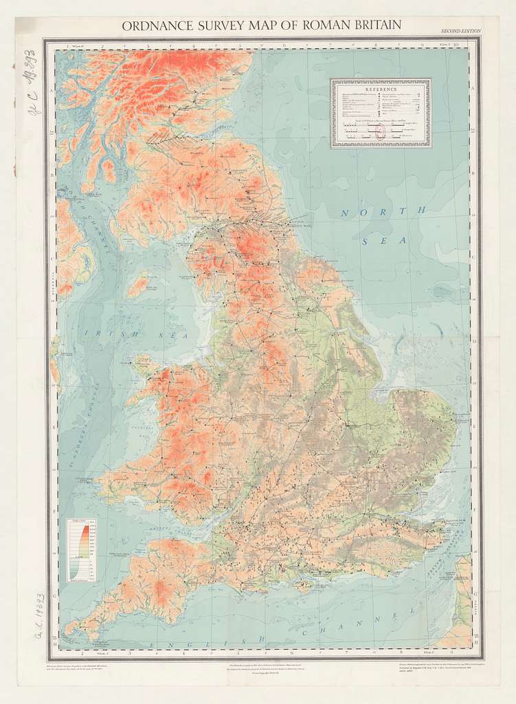 Ordnance Survey map of Roman Britain (Second edition 