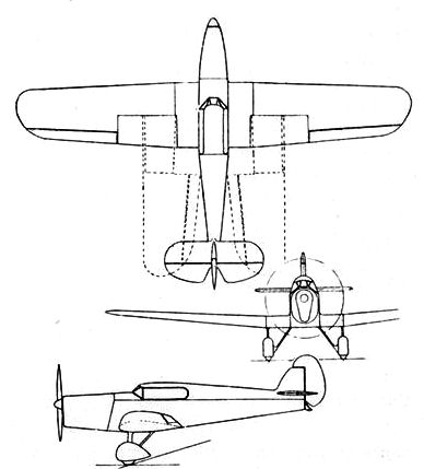 Percival Gull 3-view L'Aerophile Salon 1932 - PICRYL Public Domain Search