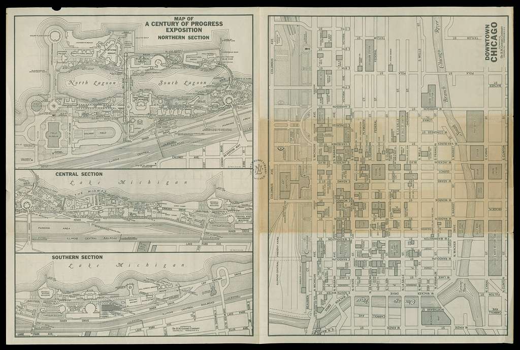 Map of Chicago (NBY 5852) - Public domain map - PICRYL - Public Domain ...