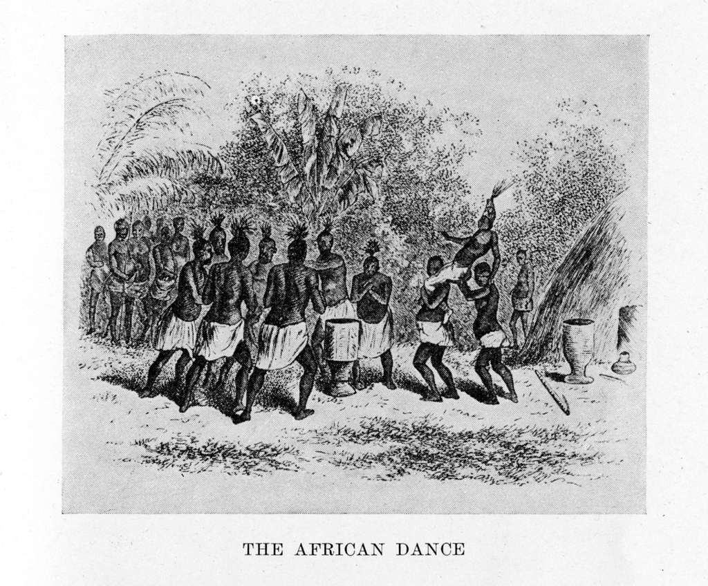 africans dancing black and white