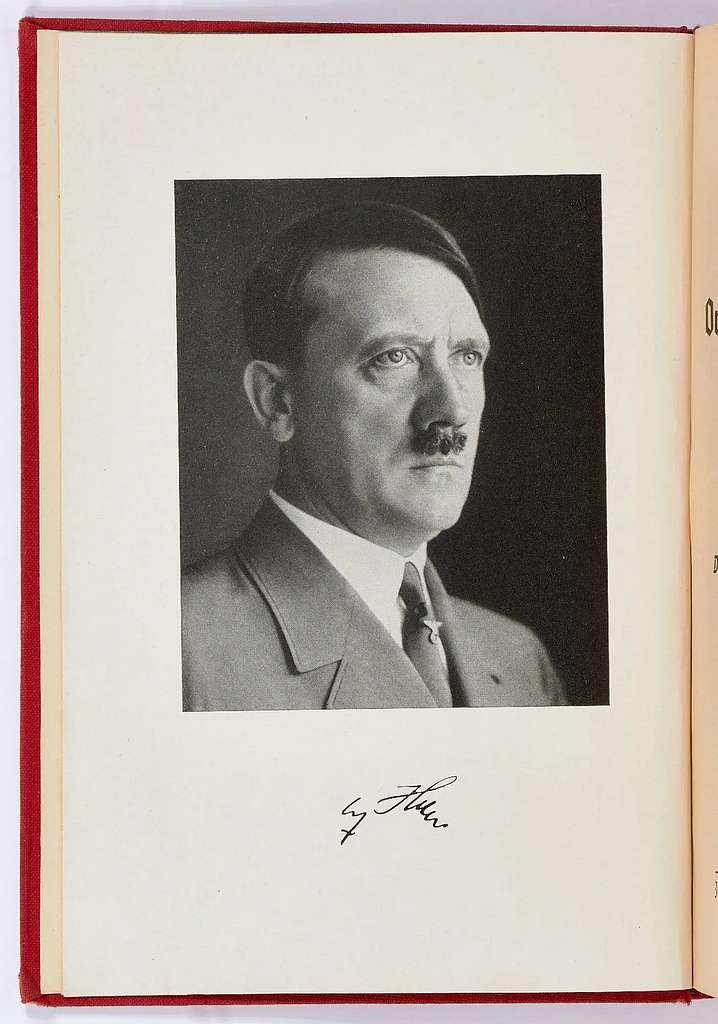 Organisationsbuch der NSDAP 1938 - Portrait and signature of Adolf ...