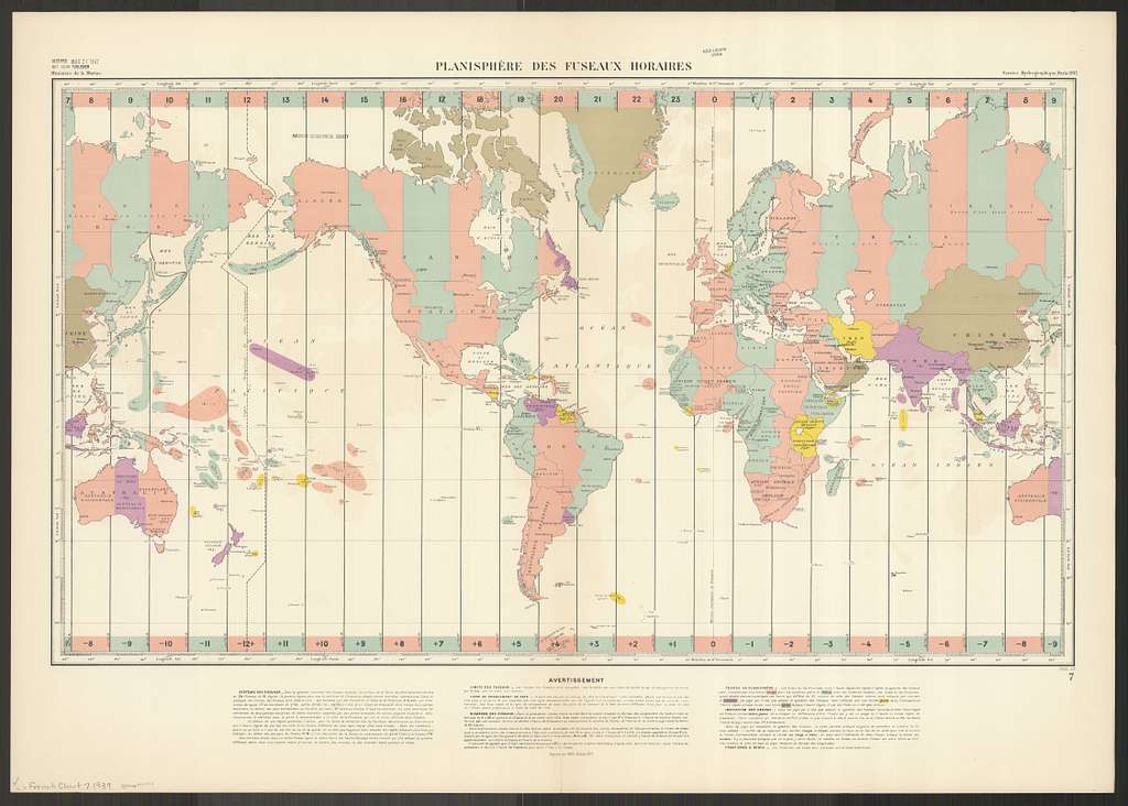 File:Terre Planisphère (carte du monde fuseau horaire) World map with time  zones. Public domain illustration from Larousse du XXème siècle 1932.png -  Wikimedia Commons