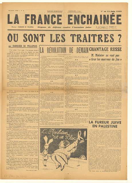 19390601 - La France enchaînée - PICRYL Public Domain Search