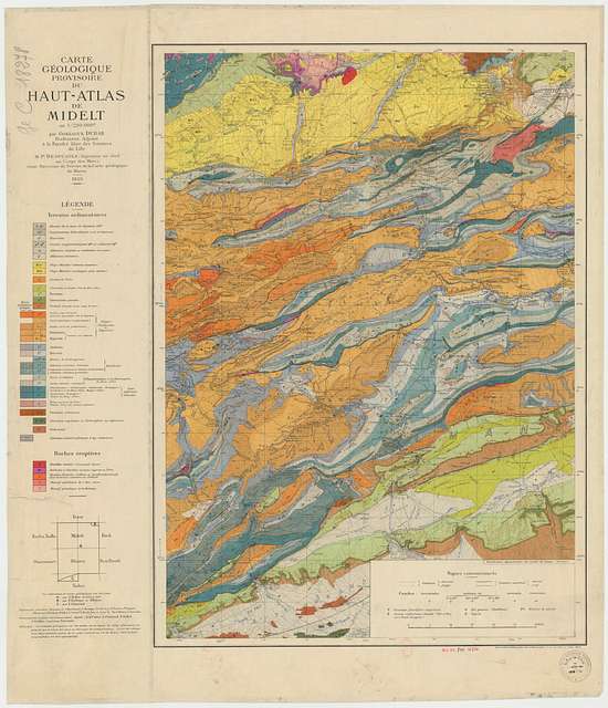 Carte géologique provisoire du Haut-Atlas de Midelt au 1 - 200 000 ...