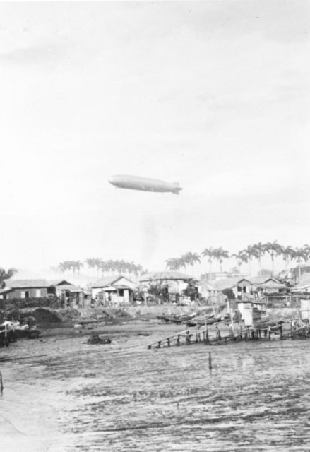 lz 127 graf zeppelin in caju brazil - PICRYL - Public Domain Media