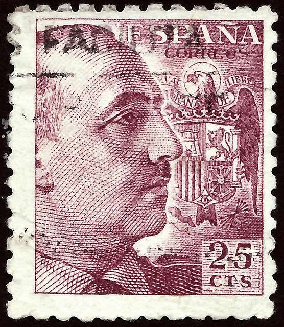 Stamp 1940 Spain MiNr0845A pm B002 PICRYL Public Domain Media